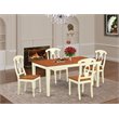 Pemberly Row 5-Piece Wood Dining Set with Chairs in Buttermilk & Cherry