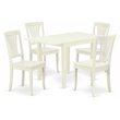 Pemberly Row 5-Piece Wood Dining Table Set in Linen White
