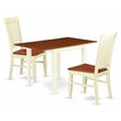 Pemberly Row 3-Piece Wood Dining Set in Buttermilk and Cherry Finish