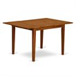 Pemberly Row 7-Piece Wood Kitchen Table Set in Saddle Brown Finish