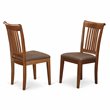 Pemberly Row 7-Piece Wood Kitchen Table Set in Saddle Brown Finish