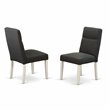 Pemberly Row 3-Piece Rubberwood Dining Set in Linen White and Gray