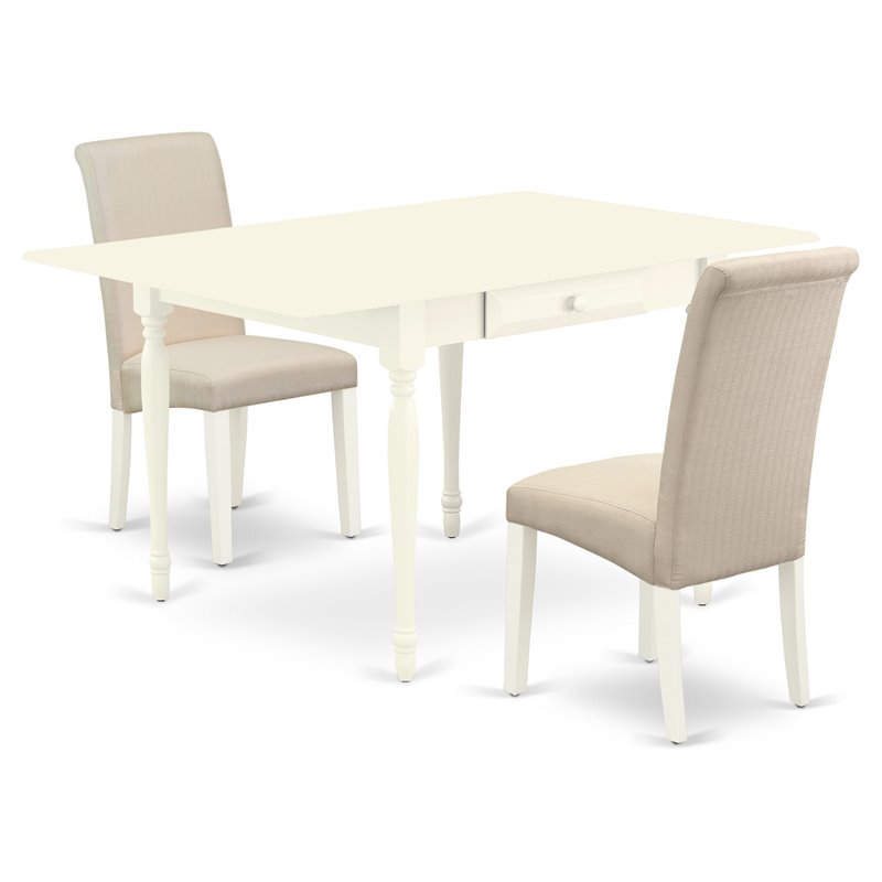 Pemberly Row 5-Piece Wood Dining Table Set in Buttermilk and Cherry