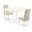 Pemberly Row 5-Piece Wood Dining Table Set in Buttermilk and Cherry