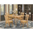 Pemberly Row 5-Piece Dining Table and Chairs Set with Oak Finish