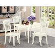 Pemberly Row 5-Piece Wood Dining Table Set with Drop Leaves in Linen White