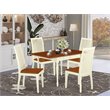 Pemberly Row 5-Piece Wood Dining Set in Buttermilk and Cherry