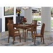 Pemberly Row 5-Piece Wood Dining Table Set in Mahogany Finish