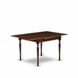 Pemberly Row 5-Piece Wood Dining Set with Mahogany Finish and Fabric Seats