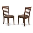 Pemberly Row 5-Piece Wood Dining Set with Mahogany Finish and Fabric Seats