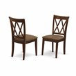 Pemberly Row 5-Piece Mahogany Dining Set with Fabric Seats