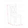 Pemberly Row 5-Piece Mahogany Dining Set with Fabric Seats