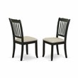 Pemberly Row 7-Piece Dining Table Set with Black Finish and Cream Seats