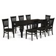 Pemberly Row 9-Piece Wood Kitchen Set in Black Finish