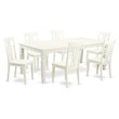 Pemberly Row 7-Piece Wood Dining Set in Linen White Finish