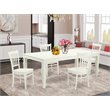 Pemberly Row 5-Piece Wood Dining Set in Linen White Finish