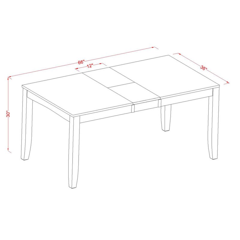 Pemberly Row 5-Piece Wood Dining Table Set with Extendable Design