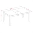 Pemberly Row 5-Piece Wood Dining Table Set with Extendable Design