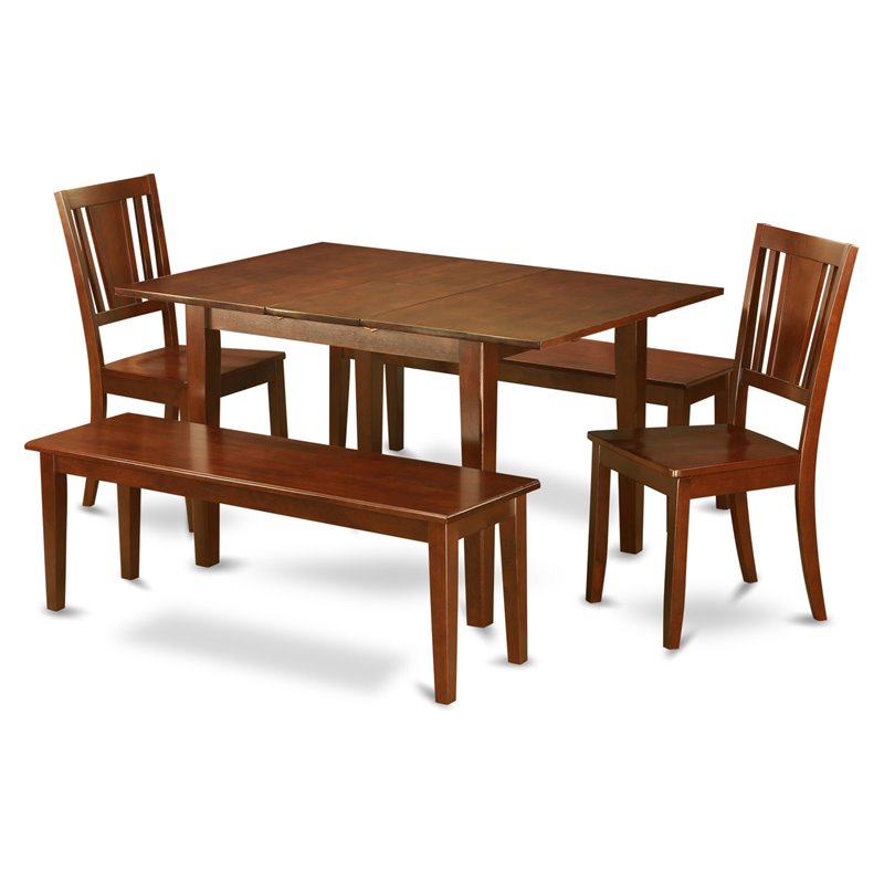 Pemberly Row 5-Piece Wood Traditional Dining Set in Mahogany