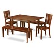 Pemberly Row 5-Piece Wood Traditional Dining Set in Mahogany