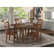 Pemberly Row 5-Piece Wood Kitchen Table Set with Mahogany Finish