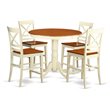 Pemberly Row 5-Piece Dining Set in Buttermilk/Cherry Finish
