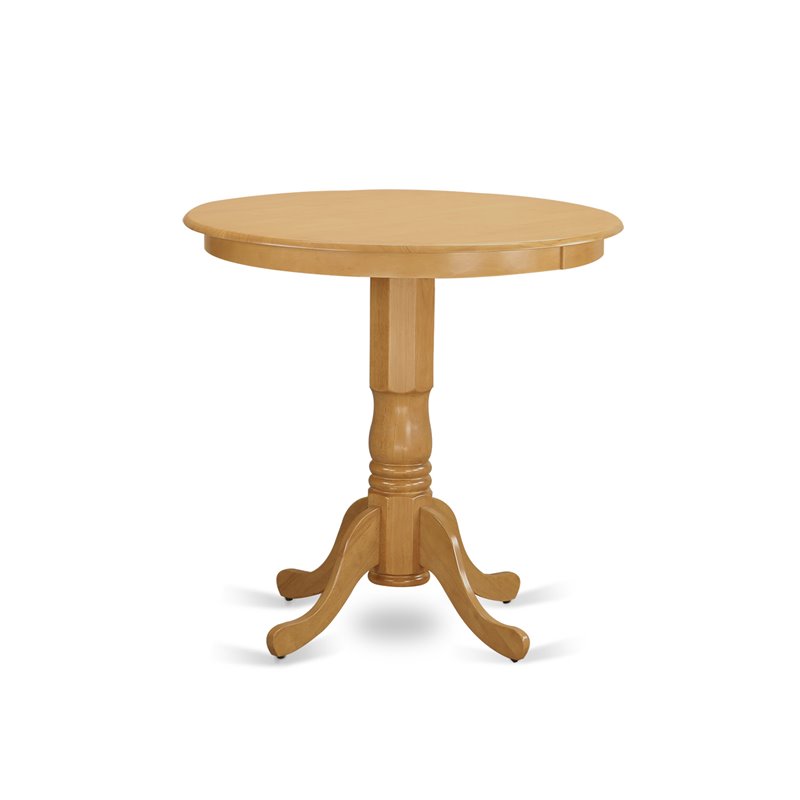 Pemberly Row 5-Piece Traditional Wood Dining Table Set in Oak