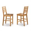 Pemberly Row 5-Piece Traditional Wood Dining Table Set in Oak
