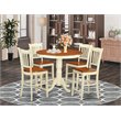 Pemberly Row 5-Piece Wood Dining Set in Buttermilk and Cherry