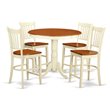 Pemberly Row 5-Piece Wood Dining Set in Buttermilk and Cherry