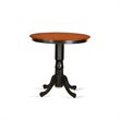 Pemberly Row 5-Piece Wood Dining Table Set in Black and Cherry Finish