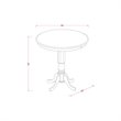Pemberly Row 5-Piece Mahogany Dining Room Set with Linen Fabric Chairs