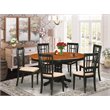 Pemberly Row 7-Piece Wood Kitchen Set with Black/Cherry Finish