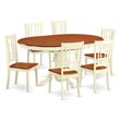 Pemberly Row 7-Piece Wood Kitchen Table Set in Buttermilk Cherry