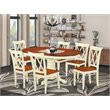 Pemberly Row 7-Piece Wood Dining Set with X-Back Chairs in Cherry Finish