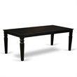 Pemberly Row 5-Piece Black Wood Dining Set with Slatted Back Chairs