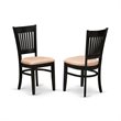 Pemberly Row 5-Piece Black Wood Dining Set with Slatted Back Chairs