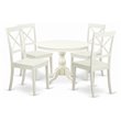 Pemberly Row 5-Piece Wood Kitchen Table and Chair Set in Linen White