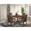 Pemberly Row 5-Piece Wood Dining Set in Mahogany Finish