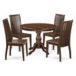 Pemberly Row 5-Piece Wood Dining Set in Mahogany Finish