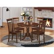 Pemberly Row 5-Piece Wood Dining Table Set in Mahogany Finish