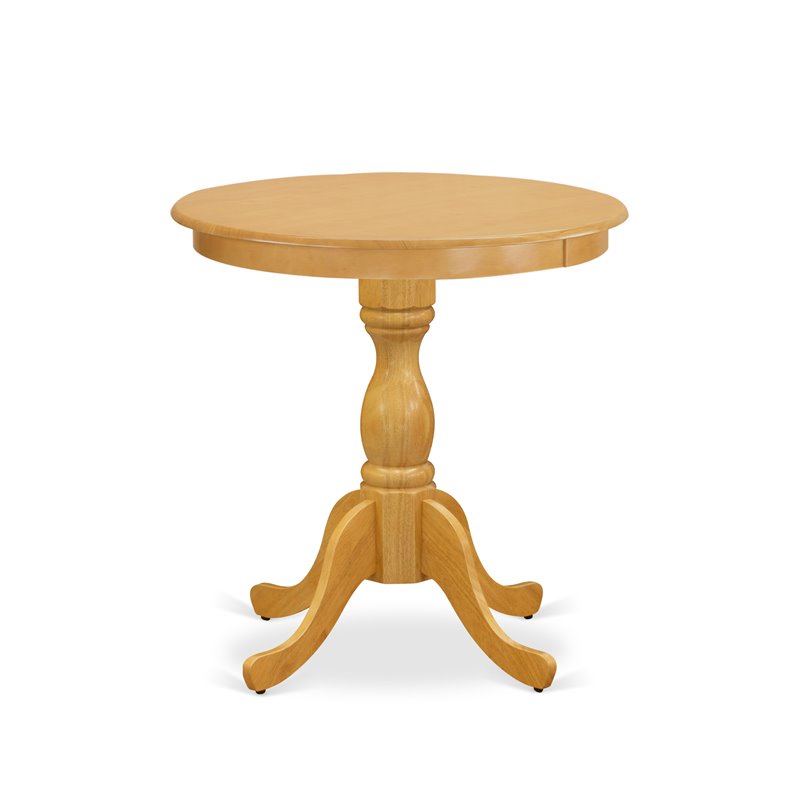 Pemberly Row 3-Piece Traditional Wood Kitchen Table Set in Oak Finish