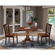 Pemberly Row 3-Piece Solid Wooden Dining Set in Mahogany