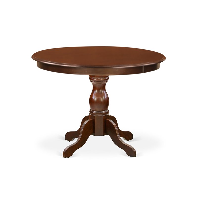 Pemberly Row 5-Piece Solid Wood Dining Set in Mahogany Finish