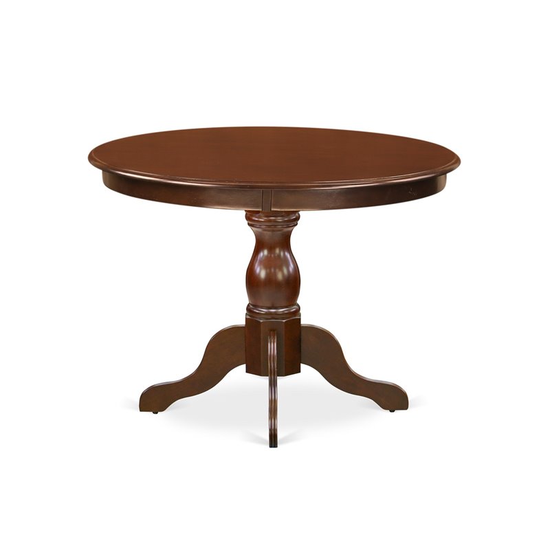 Pemberly Row 5-Piece Solid Wood Dining Set in Mahogany Finish