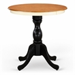 Pemberly Row Round Rubberwood Kitchen Table in Buttermilk and Black
