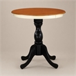 Pemberly Row Round Rubberwood Kitchen Table in Buttermilk and Black
