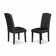 Pemberly Row 3-Piece Dining Table & Parson Chairs in Cherry & Black