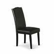 Pemberly Row 3-Piece Dining Table & Parson Chairs in Cherry & Black