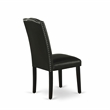 Pemberly Row 3-Piece Dining Table & Parson Chairs in Cherry & Black